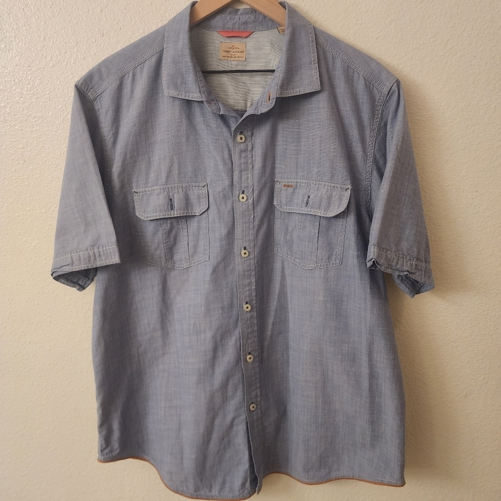Tommy Bahama Jeans Blue Denim Style Button-down Shirt Mens sz XL